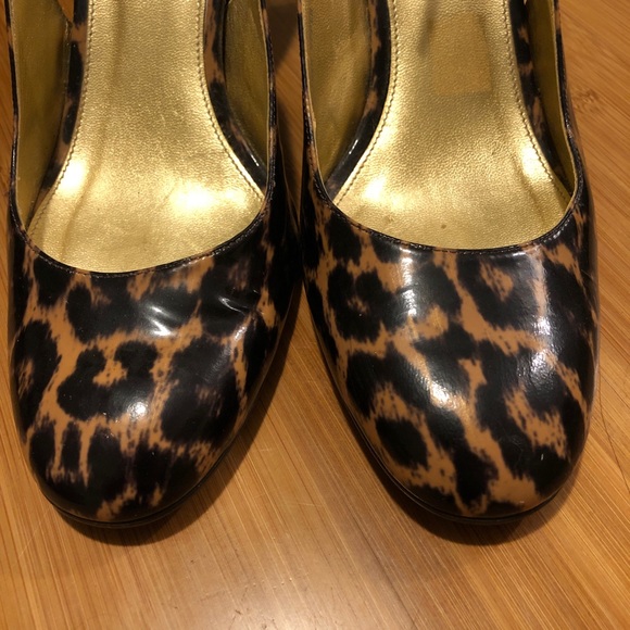 J.Crew Patent Leather Leopard Print Heels  8 1/2 - Picture 2 of 14